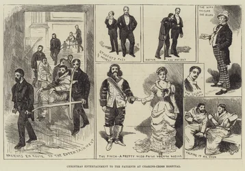 Entretenimento de Natal para os pacientes do Hospital Charing-Cross