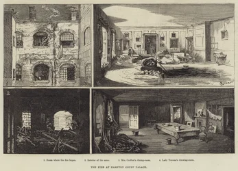 O incêndio no Hampton Court Palace