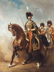 Um retrato do general Fleury a cavalo,
