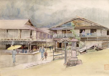 Dia chuvoso em Yumoto, 1889