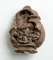 Maquete para um Arco de Chave com um Sussurro de Cupido para uma Menina Sentada: três esboços para o Grupo Central (gesso)