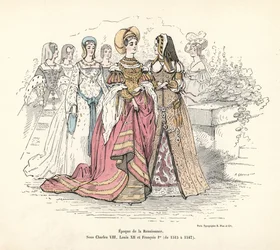 Os trajes de mulher francesa da Renascença