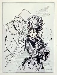 No asfalto, ilustração de Les Parisiennes, c.1870