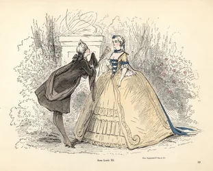 O traje feminino na época do Rei Luís XV de França