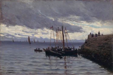 Chegada dos pescadores de sardinha