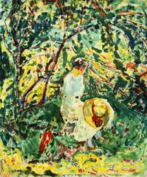 Mulher em um jardim, c.1907