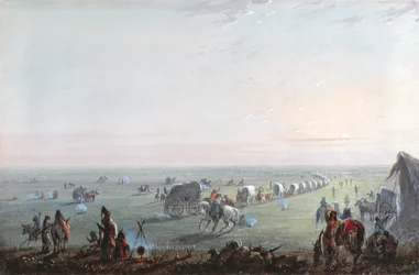 Levantamento do acampamento ao nascer do sol, 1837