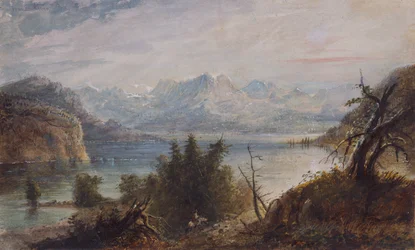 Lago, Wind River Chain of Mountains, c.1837 (aquarela sobre papel)