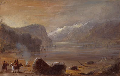 Lake, Wind River Range, c.1837 (lápis, aguarela, e guache sobre papel)