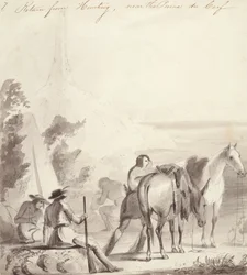 Regresso da Caça, c.1837 (óleo sobre cartão de papel)