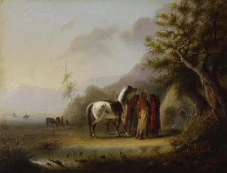 Os índios Sioux nas montanhas