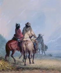 Trapadores Começando pela Caça ao Castor, 1837 (wc e guache sobre papel)