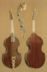 Viola da gamba, ou viola baixo, de Joachim Tielke (1641-1719), Hamburgo, 1701, de «Musical Instruments»