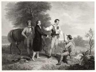 A captura do Major Andre, após Asher B. Durand, c.1846 (gravura)