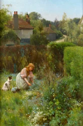 Escolhendo Flores Silvestres na Hedgerow, 1895