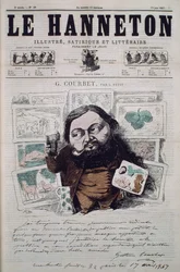 Gustave Courbet, capa da revista &39;Le Hanneton&39;, 13 de junho de 1867