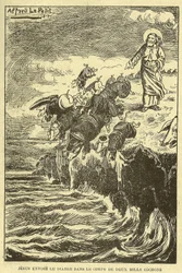 Ilustração de Alfred Le Pete (1841-1909) em Gros-Jean et son cure
