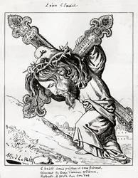 caricatura de Leon Cladel, c.1875-80 (gravura)