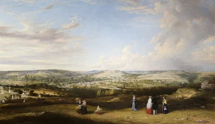 Stroud de perto de Rodborough Fort, Gloucestershire