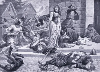 O massacre do Dia de São Brício em 1002 d.C., anos 1920