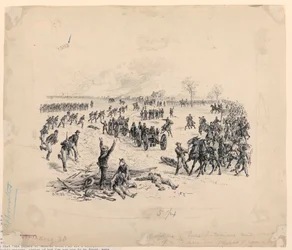 Captura de armas e destruição de um trem de vagão confederado