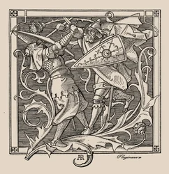 Os Nibelungos. Hagen de Tronje mata Iring, 1840-1841