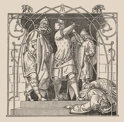 Die Nibelungen. Como eles jogaram os mortos fora do salão, 1840-1841.