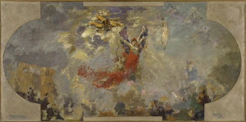 Esboço para o Petit Palais, galeria sul: Apoteose (teto central), entre 1906 e 1913 (óleo sobre tela sobre madeira)