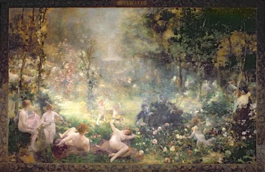 As Alegrias da Vida: flores, mulheres, música (mural)
