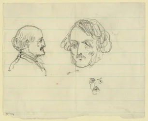 Três retratos de busto, incluindo Benjamin Butler