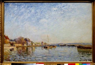 Canal du Loing Quadro de Alfred Sisley