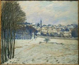 La neige a Marly-le-Roi ... (pintura sobre tela)