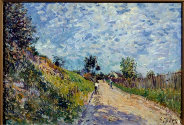 Landscape Painting by Alfred Sisley (1839-1899) 1870 Sun. 0,38x0,55 m Lyon, Musee des Beaux Arts