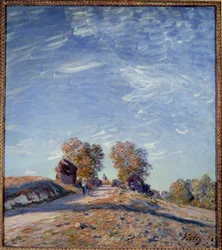 Caminho que nasce para o sol. Pintura de Alfred Sisley (1839 - 1899)