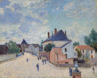 Rua em Moret, c. 1890.
