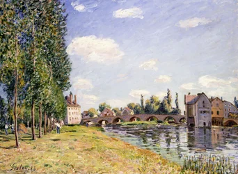 A ponte de Moret no verão de 1888