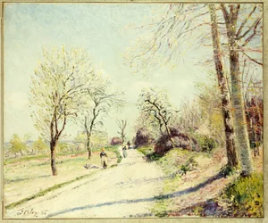 A estrada de Veneux para Moret em um dia de primavera de 1886