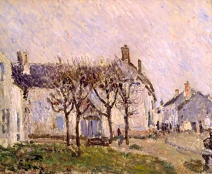 Rua da aldeia, Moret-sur-Loing, c.1894 (óleo sobre tela)