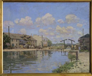 Vista do Canal St. Martin, Paris ... (óleo sobre tela)