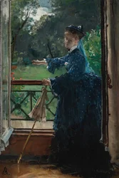 Mulher na varanda.