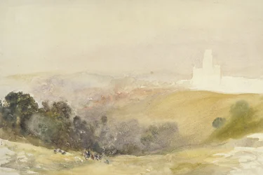 Durham das colinas vermelhas, 1880-86 (aquarela sobre grafite, no papel)