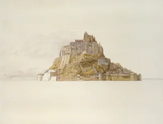 Mont St Michel, das Areias, c. 1876 (aquarela sobre grafite, no papel)