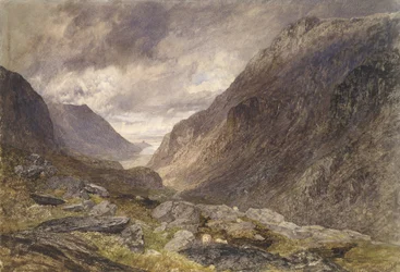 Passagem de Llanberis, c.1853 (aguarela sobre papel)
