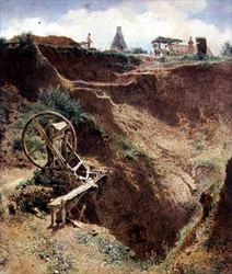 The Gravel Pit, Kings Cross (aguarela sobre papel)