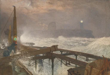 Tynemouth Pier - Iluminação das lâmpadas em Sundown