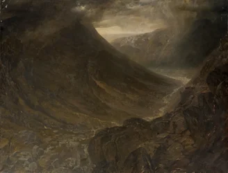 Cabeça de Wasdale de Styhead Pass, Cumbria, c.1854