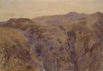 Paisagem Galesa, 1858 (aguarela sobre papel)