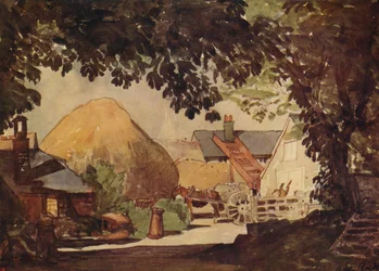 O pátio da fazenda, c1915