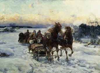 O passeio de trenó