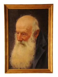 Pintura a óleo de um homem idoso